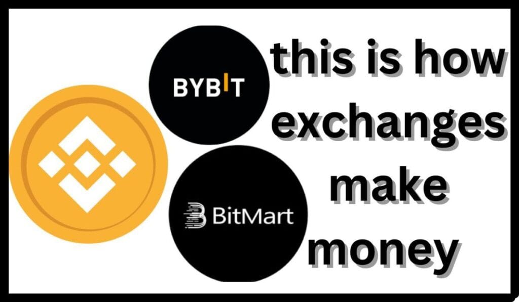how do crypto exchanges make money, binance, bybit, bitmart